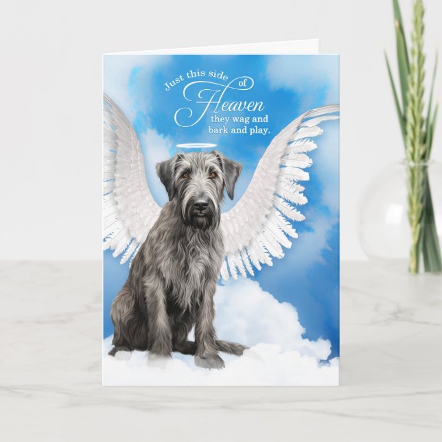 Cartão Loss of a Dog Irish Wolfhound Angel Pet Sympathy (Frente)