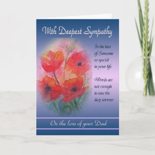 Cartão Loss of Dad - With Deepest Sympathy Card