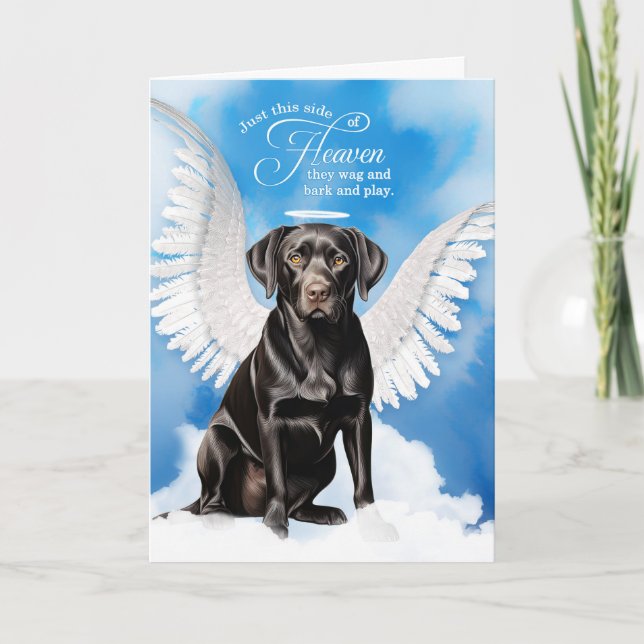 Cartão Loss of Dog Black Labrador Retriever Pet Sympathy (Frente)