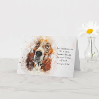 Cartão Loss of Pet Dog (Basset Hound) Custom Sympathy 