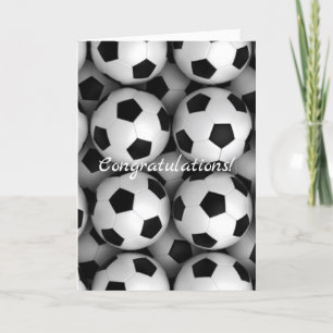 Cartão lots of soccer balls congratulations