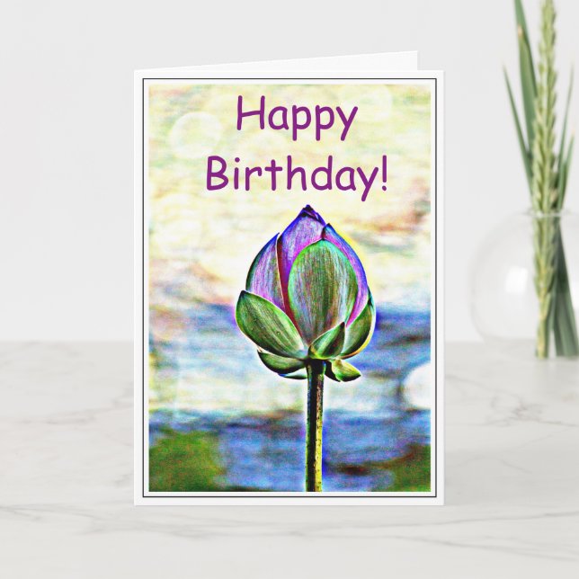 Cartão Lotus Bloom (Frente)