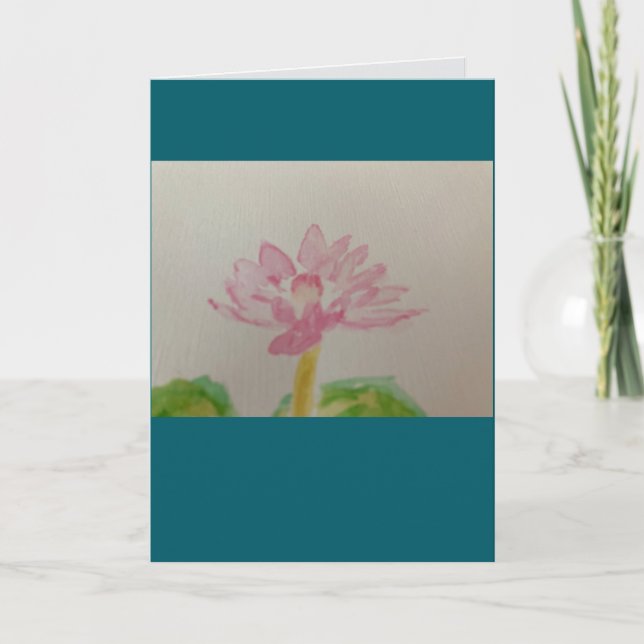 Cartão Lotus! Cores d'água / placa (Frente)