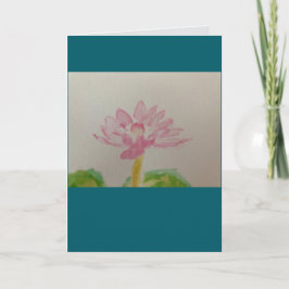 Cartão Lotus! Cores d'água / placa
