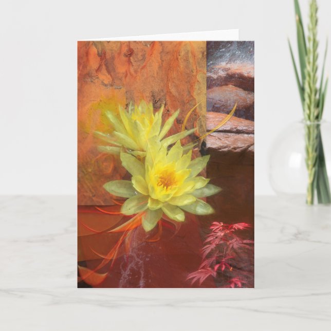 CARTÃO LOTUS FLORES SÃO AS MÚSICAS DE ÁGUA (Frente)