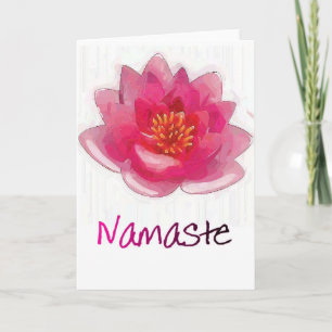 Cartão Lotus Flower "Namaste" Yoga Gifts