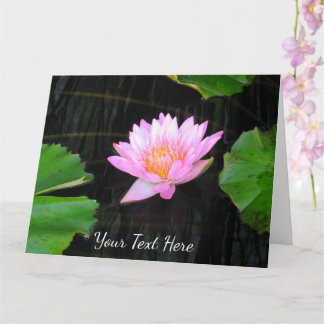 Cartão Lotus Waterlily Rosa