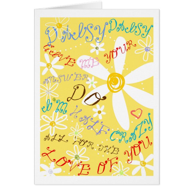 Cartão Louca margarida (Frente)