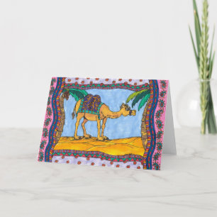 Cartão louco do camelo