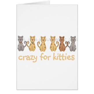 Cartão Louco para Camisetas e presentes de Gatinho