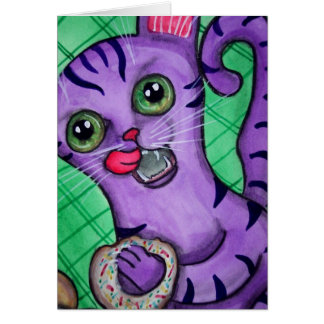 Cartão Louco Para Gato De Rosquinhas