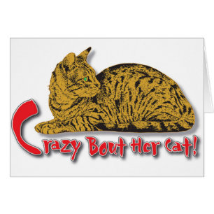 Cartão Louco Pelo Gato Dela!