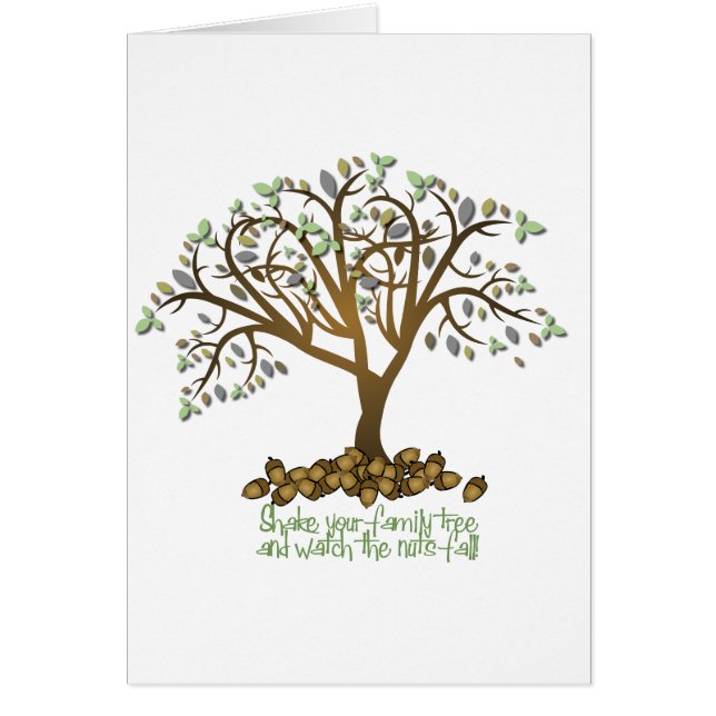 Cartão Loucos de árvore da família (Frente)