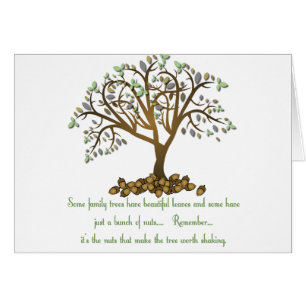 Cartão Loucos de árvore da família