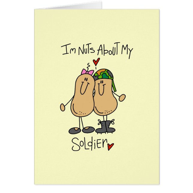 Cartão Loucos sobre meus t-shirt e presentes do soldado (Frente)