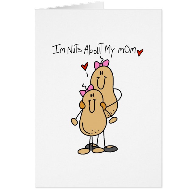 Cartão Loucos sobre minha Mamã-Menina (Frente)