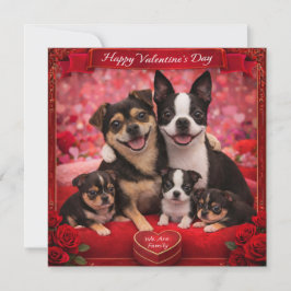 Cartão Louie e Luna e uma Família de 5