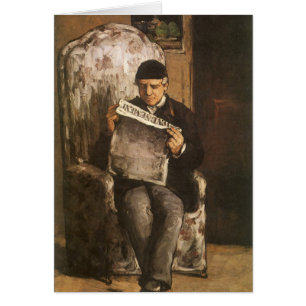 Cartão Louis Auguste Cezanne Pai Da Leitura Artista