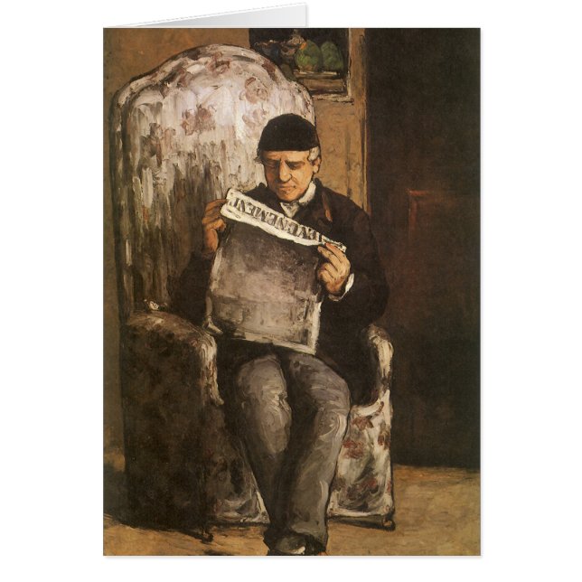 Cartão Louis Auguste Cezanne Pai Da Leitura Artista (Frente)
