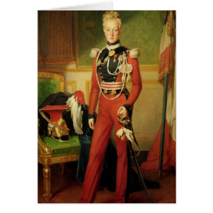 Cartão Louis-Charles-Philippe do duque de Orleans de