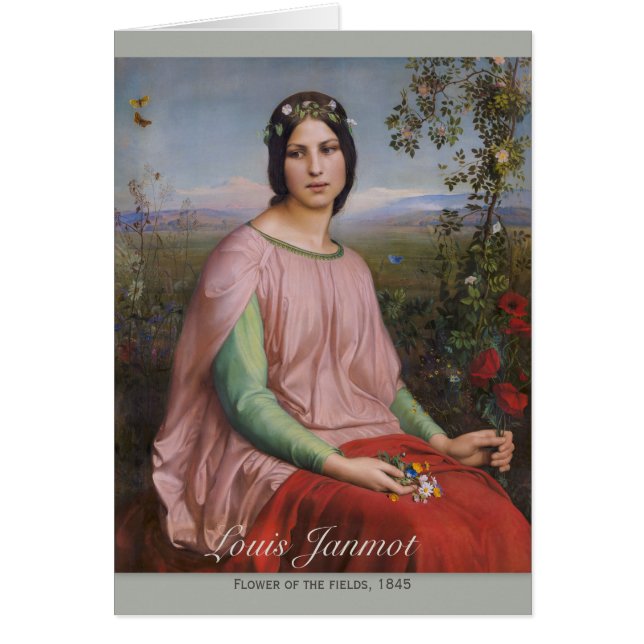 Cartão Louis Janmot Flower dos campos CC0916 Art cards (Frente)
