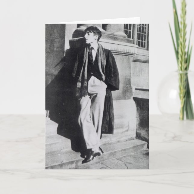 Cartão Louis MacNeice durante seu tempo em Oxford (Frente)