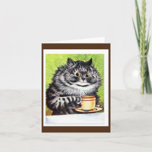 Louis Wain, Gato com Taça de Café, Arte