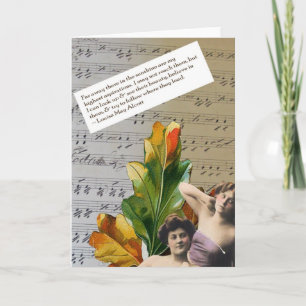Cartão Louisa Mae Alcott Quote Collage Greeting Card