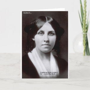 Cartão Louisa May Alcott 2 Flints Love Quote Cards & Gift