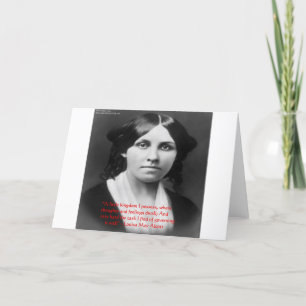 Cartão Louisa May Alcott Quote Saudações