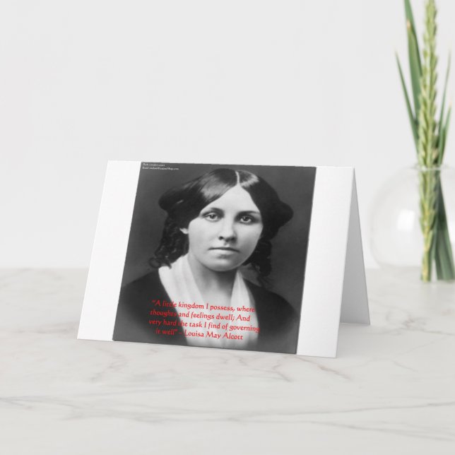 Cartão Louisa May Alcott Quote Saudações (Frente)