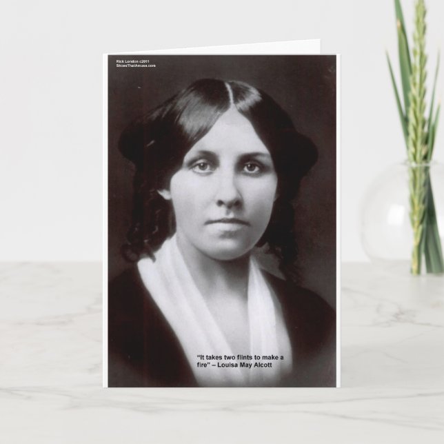 Cartão Louisa Pode Alcott 2 Flints Amor Cards & Presente  (Frente)