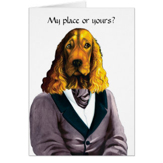 Cartão louro de cocker spaniel do inglês DR181