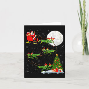 Cartão Louva-a-Deus Inseto Papai Noel Trenó Voador Divert