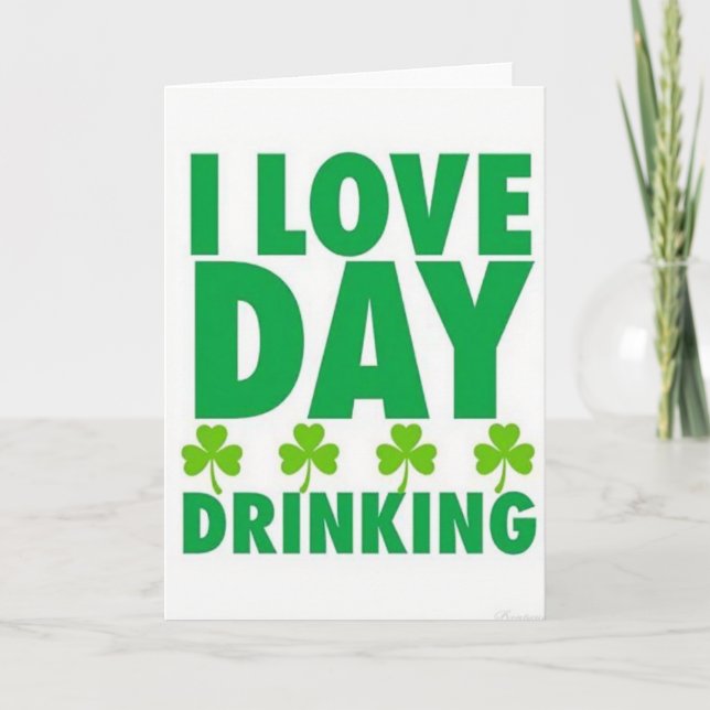 Cartão Love Day Drinking St Patricks Card (Frente)