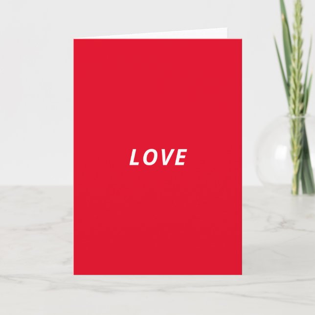 Cartão Love Designer Inspired Red (Frente)