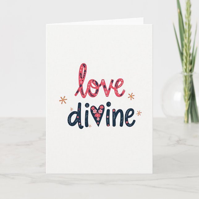 Cartão Love Divine Floral Art Card (Frente)