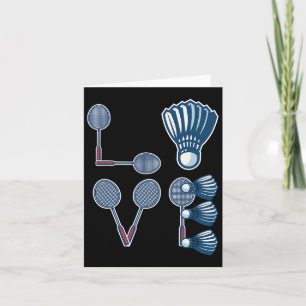 Cartão Love Dminton Shirt Dminton Lover Dminton Player Gi