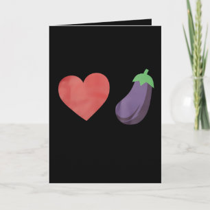 Cartão Love EggPlant Engraçado Gay LGBTQ Prid