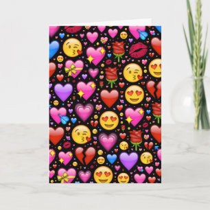 Cartão Love Emoji Customized