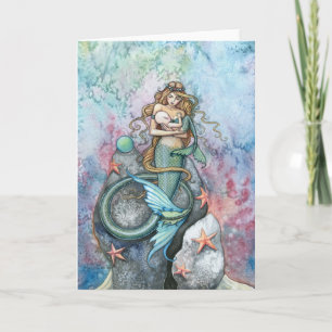 Cartão Love Eternal Mermaid and Baby Greeting Card