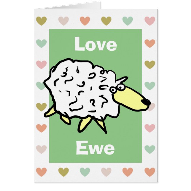 Cartão Love Ewe Pun (Frente)