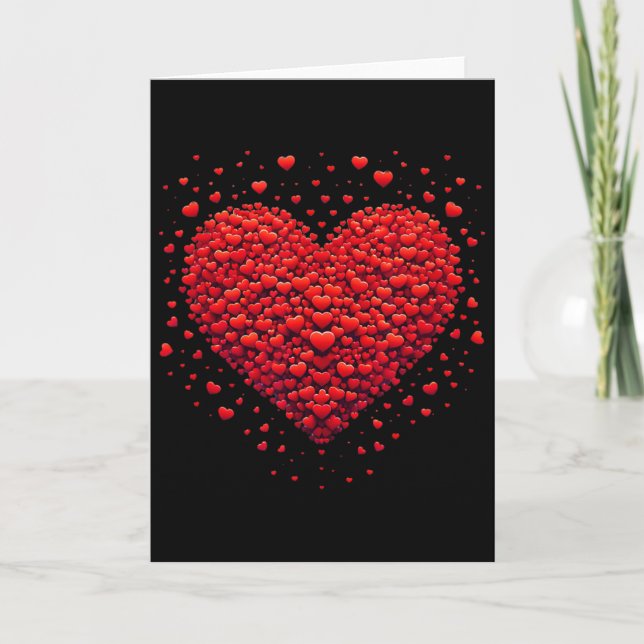 Cartão Love Heart Graphic Valentine's Day Valentine Women (Frente)
