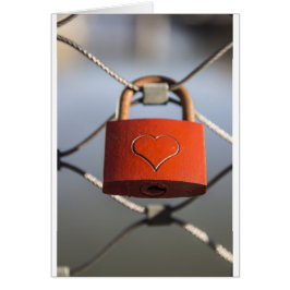 Cartão Love Heart Padlock