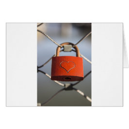Cartão Love Heart Padlock