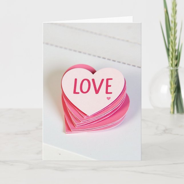 Cartão Love Heart Valentine Card (Frente)