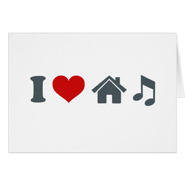 Cartão Love House Music (Frente Horizontal)