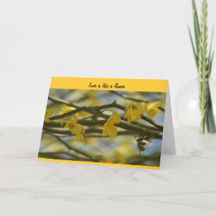 Cartão Love is like a flower - Wedding card