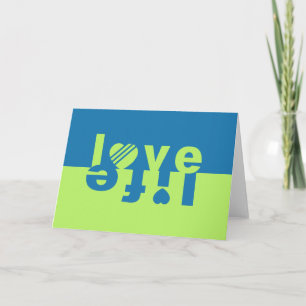 Cartão LOVE LIFE blank greeting card