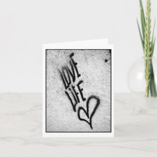 Cartão Love Life Graffiti Card